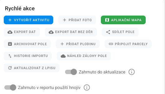 Karta Rychlé akce